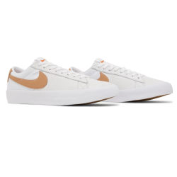 NIKE SB SHOES BLAZER LOW - WHITE COGNAC