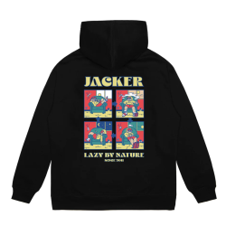 JACKER HOODIE LAZY - BLACK