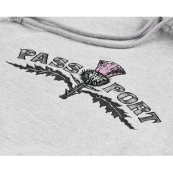 PASSPORT HOODIE EMBROIDED - HEATHER