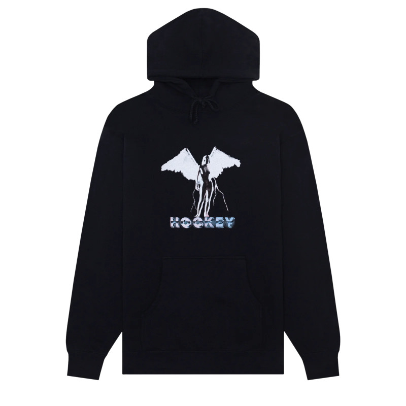 HOCKEY HOODIE ANGEL - BLACK