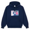 POLAR HOODIE DAVE PINK DRESS - DARK BLUE