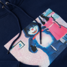 POLAR HOODIE DAVE PINK DRESS - DARK BLUE