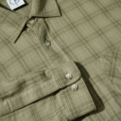 POLAR TEE LS MITCHELL FLANNEL - GREEN BEIGE