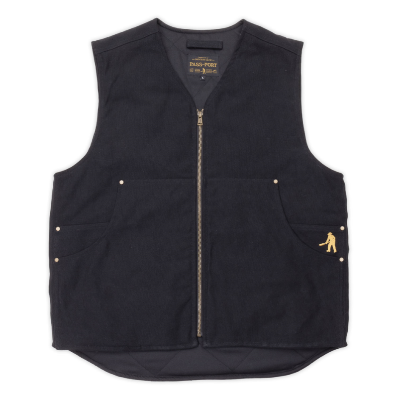 PASSPORT JACKET DIGGERS CLUB VEST - BLACK