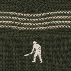 PASSPORT BEANIE DIGGER STRIPE KNIT - OLIVE CREAM