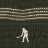 PASSPORT BEANIE DIGGER STRIPE KNIT - OLIVE CREAM