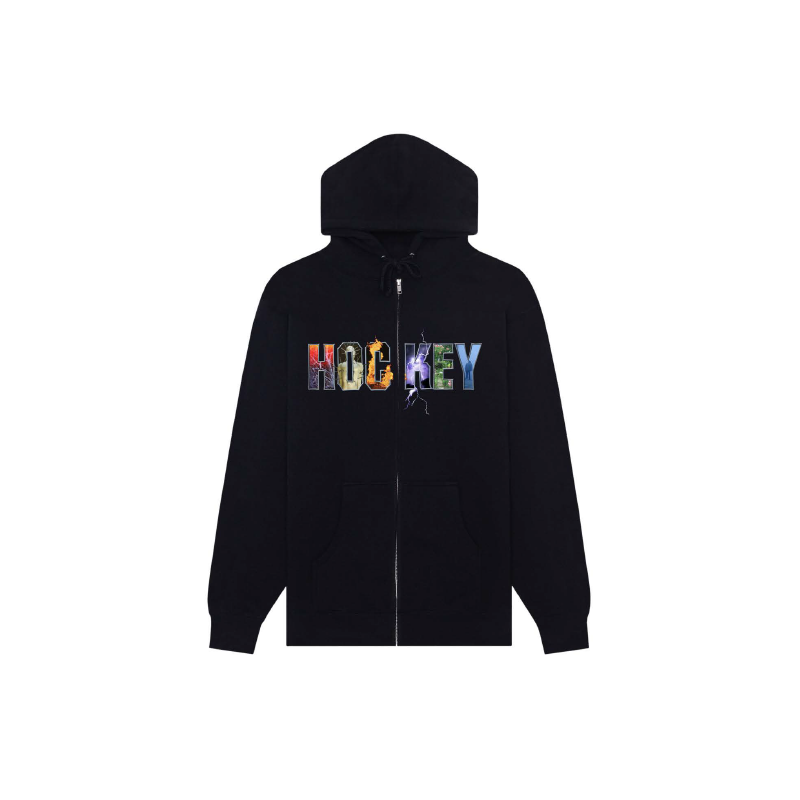 HOCKEY HOODIE DAVES ARENA ZIP - BLACK