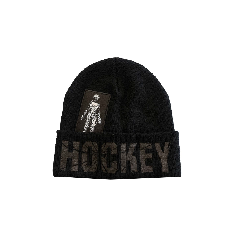 HOCKEY BEANIE NEWBORN - BLACK