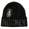 HOCKEY BEANIE NEWBORN - BLACK