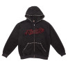 HODDLE HOODIE INTARSIA SCRIPT - BLACK