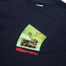 HODDLE TEE FLOWERS - NAVY