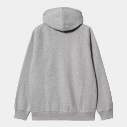 CARHARTT ZIP CHASE HOODED - GREY HEATHER GOLD