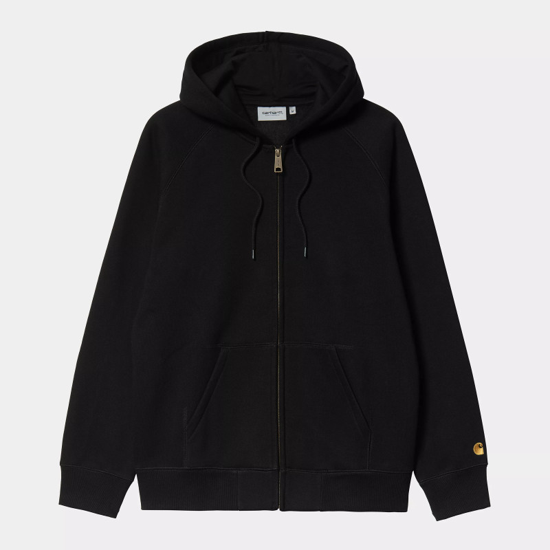 CARHARTT ZIP CHASE HOODED - BLACK GOLD