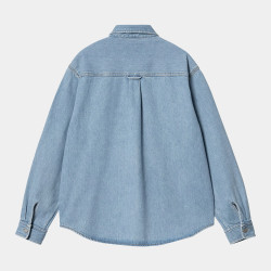 CARHARTT SHIRT HARVEY - BLUE STONE BLEACHED