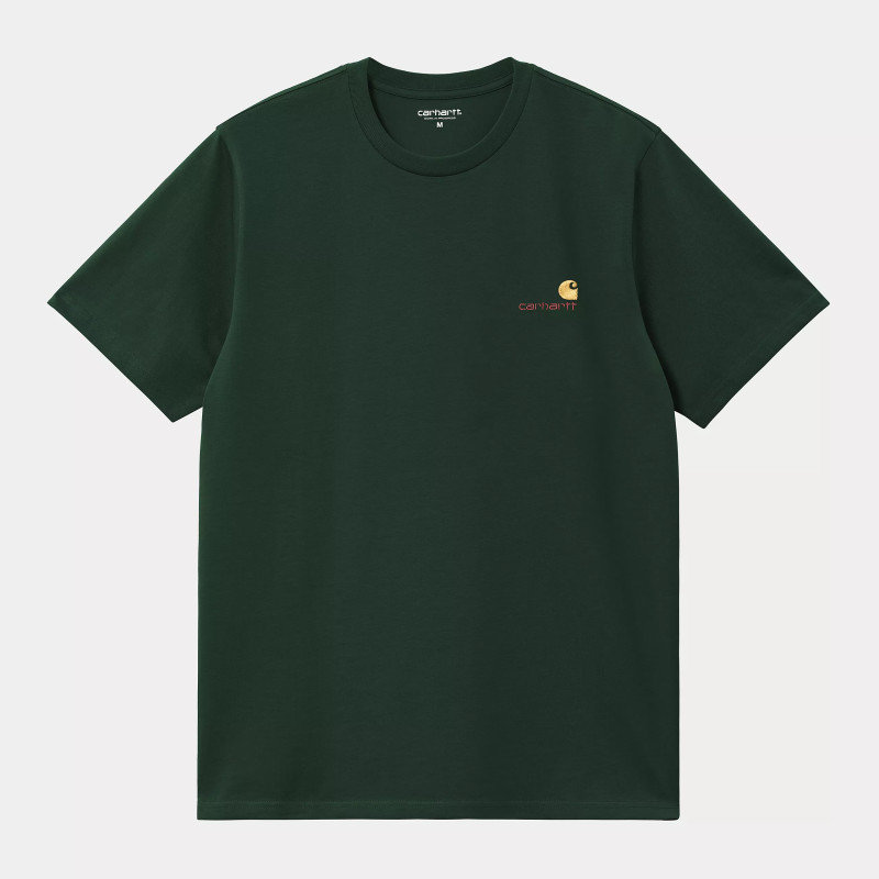 CARHARTT TEE AMERICAN SCRIPT - CONIFER