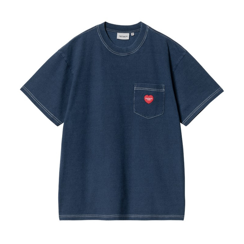 CARHARTT TEE HEART POCKET - INDIGO