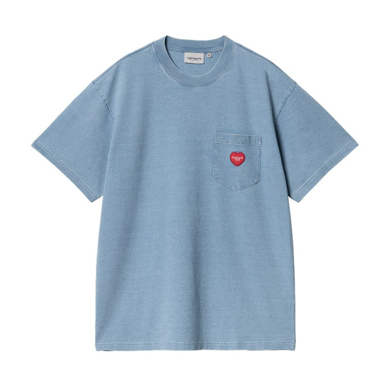 CARHARTT TEE HEART POCKET - LIGHT BLUE