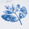 MAGENTA TEE BLUE FLOWERS - WHITE