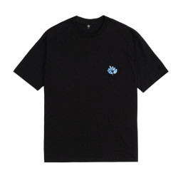 MAGENTA TEE BLUE FLOWERS - BLACK