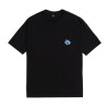 MAGENTA TEE BLUE FLOWERS - BLACK