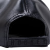 HOCKEY CAP EMBOSSED LEATHER - BLACK