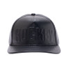 HOCKEY CAP EMBOSSED LEATHER - BLACK