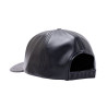 HOCKEY CAP EMBOSSED LEATHER - BLACK