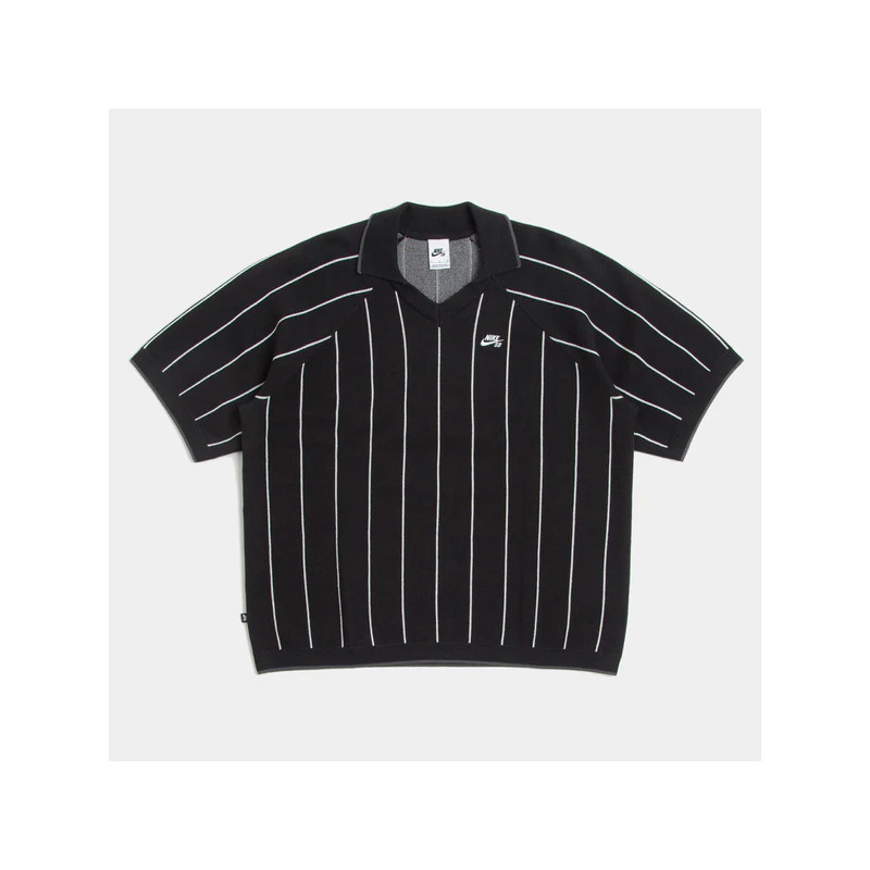 NIKE POLO SWEATER - BLACK