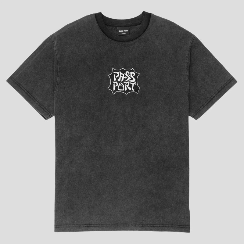 PASSPORT TEE GLYPH - ACID BLACK