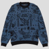 PASSPORT CREW EYEBALL KNIT - HARBOUR BLUE