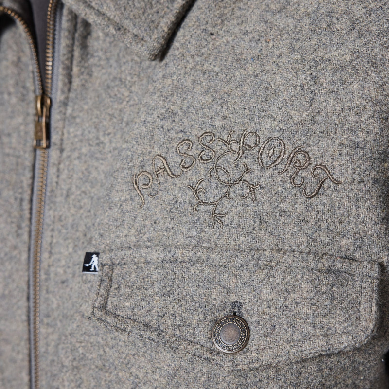 PASSPORT JACKET ARTHUR WOOL ZIP - GREY MARLE