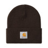 CARHARTT BEANIE SHORT WATCH HAT - TOBACCO RINSED